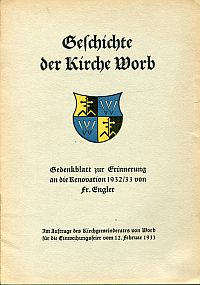 Engler, Geschichte der Kirche Worb. (Umschlag)