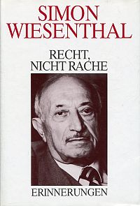 Wiesenthal, Recht, nicht Rache. (Umschlag)