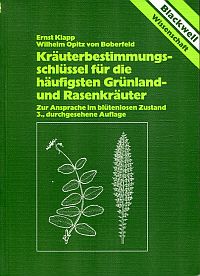 Klapp, Kräuterbestimmungsschlüssel für die häufigsten Grünland- und Rasenkräuter (Umschlag)