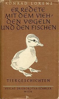 Lorenz, Er redete mit dem Vieh, den Vögeln und den Fischen : Tiergeschichten. (Umschlag)