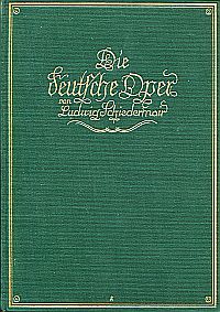 Schiedermair, Die deutsche Oper. (Umschlag)