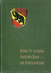 Grunau, Blätter für bernische Geschichte, Kunst und Altertumskunde. XI. Jahrgang (Umschlag)