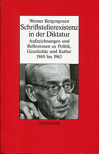 Bergengruen, Schriftstellerexistenz in der Diktatur. (Umschlag)
