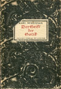 Scheffler, Der Geist der Gotik. (Umschlag)