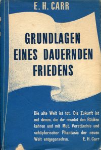 Carr, Grundlagen eines dauernden Friedens. (Umschlag)