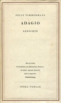 Timmermans, Adagio. (Umschlag)