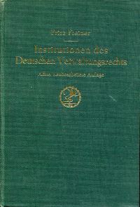 Fleiner, Institutionen des deutschen Verwaltungsrechts. (Umschlag)