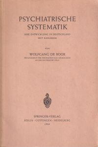 Boor, Psychiatrische Systematik. (Umschlag)