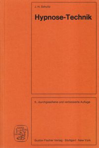 Schultz, Hypnose-Technik. (Umschlag)