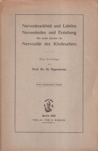 Oppenheim, Nervenkrankheit und Lektüre. (Umschlag)