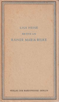 Heise, Briefe an Rainer Maria Rilke. (Umschlag)