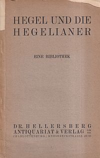 Hellersberg: Hegel und die Hegelianer. (Umschlag)