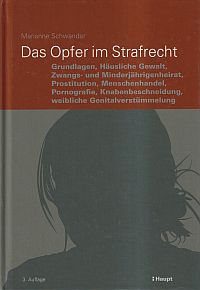Schwander, Das Opfer im Strafrecht. (Umschlag)