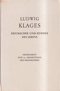 Ludwig Klages. (Umschlag)