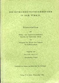 Bursal, Die Einkommenssteuerreform in der Türkei. (Umschlag)