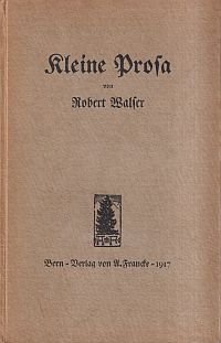 Walser, Kleine Prosa. (Umschlag)