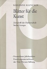 Kluncker, Blätter für die Kunst. (Umschlag)