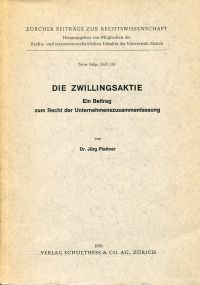 Plattner, Die Zwillingsaktie. (Umschlag)