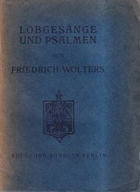 Wolters, Lobgesänge und Psalmen. (Umschlag)