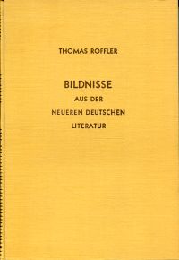 Roffler, Bildnisse aus der neueren deutschen Literatur. (Umschlag)