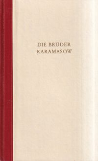 Dostoevskij, Die Brüder Karamasow. (Umschlag)